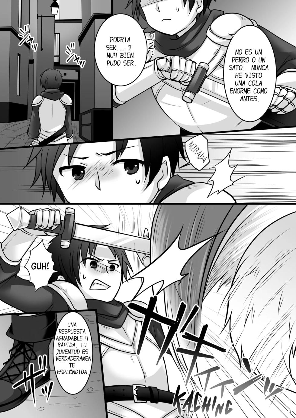 [Chabatake ni Haeta Takenoko (Kuratsuka Riko, Iga Senpuki)] Ippan Heishi Akira ga Shitennou Tamamo wo Tsukaima ni Dekita Wake [Spanish] [DARKSTONE] - Page 4