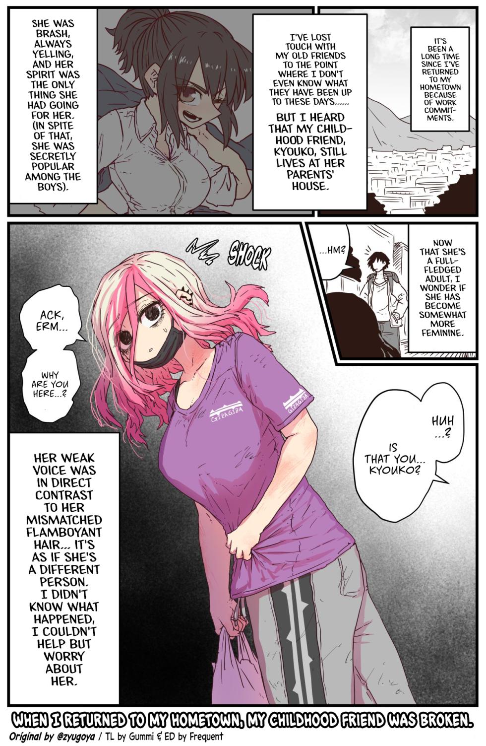 [Zyugoya] When I Returned to My Hometown, My Childhood Friend was Broken (Twitter+FANBOX) [English] - Page 1