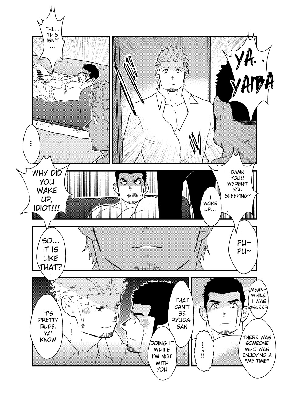 [Ikariyu (Yamome)]  Moshimo yakuza ga 1-ri etchi shite iru tokoro o mi raretara. | What if a Yakuza Got Caught Pleasuring Himself?  [ENG] - Page 15