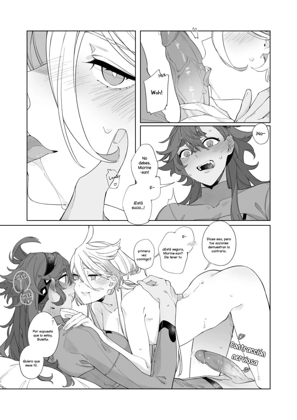 [Chunyujingshitian (ZhuoTian)] Kiss no Ato Nani ga Shitai? (Mobile Suit Gundam: The Witch from Mercury) [Spanish] [Traducciones independientes] [Digital] - Page 23