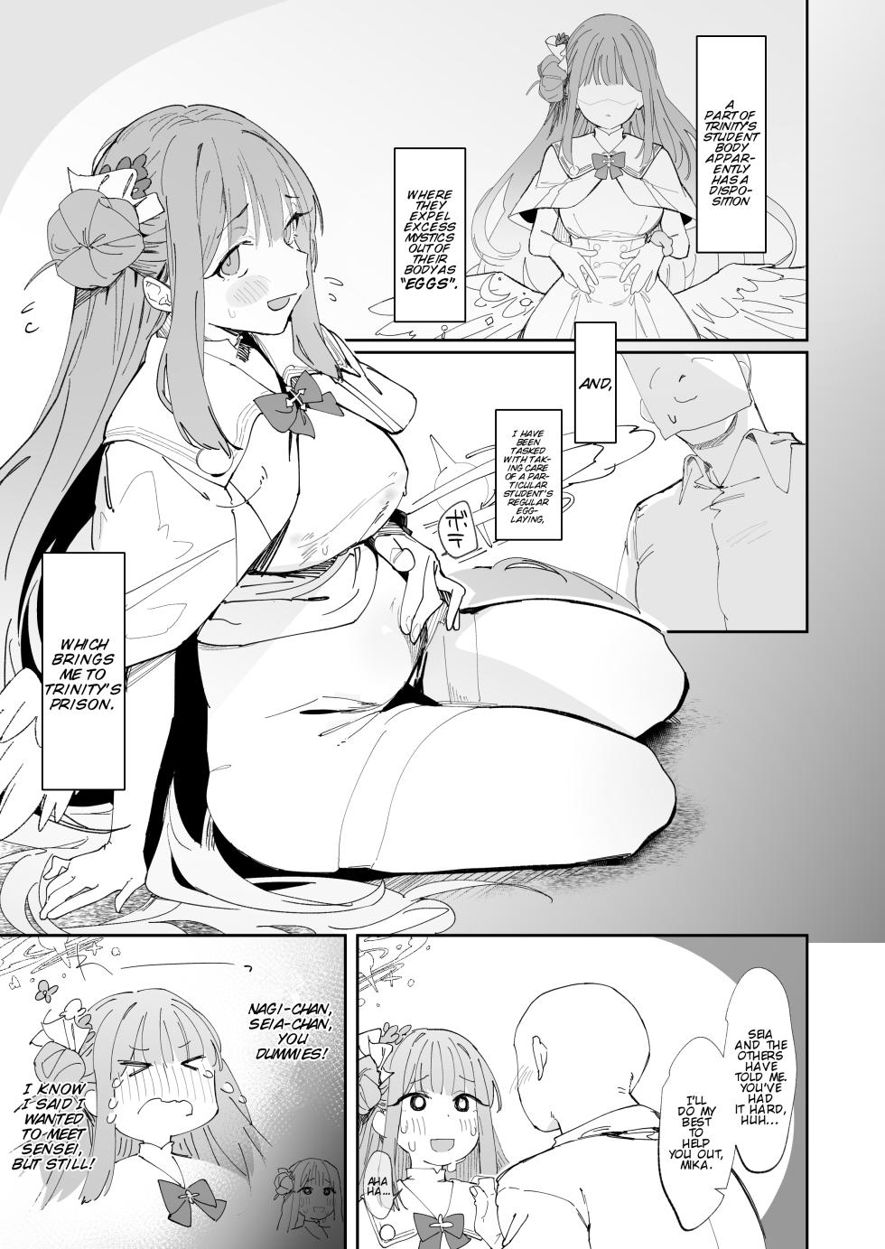 [GreenHouse (Uno Ryoku)] Mika to Hajimete no Kyoudou Sagyou | Working With Mika For The First Time (Blue Archive) [Digital] - Page 3