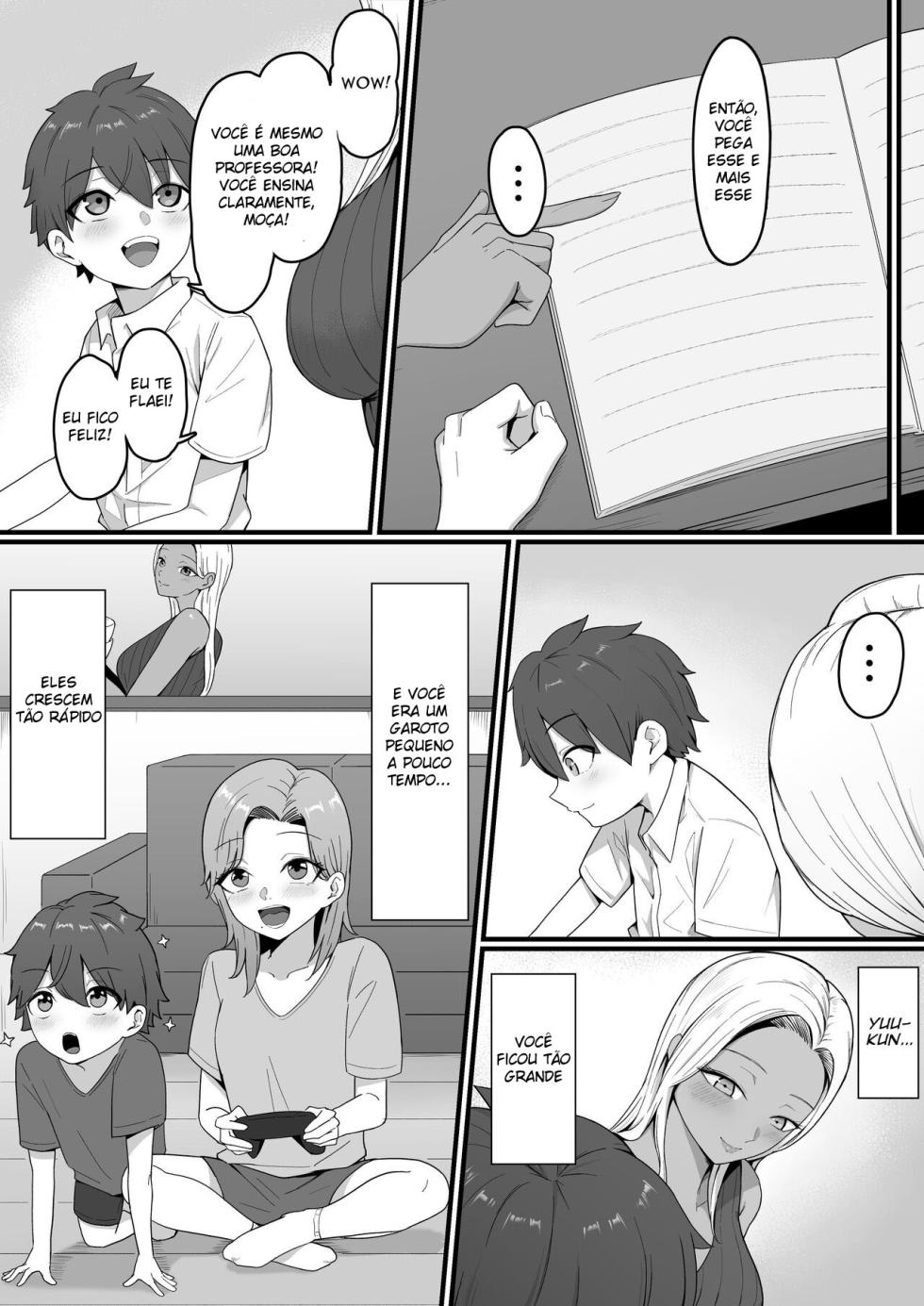 [Shirasudon] Kinjo no Gal Mama ni Kuwareru! | Devoured By The Gal Mama In My Neighborhood! [Portuguese] - Page 18