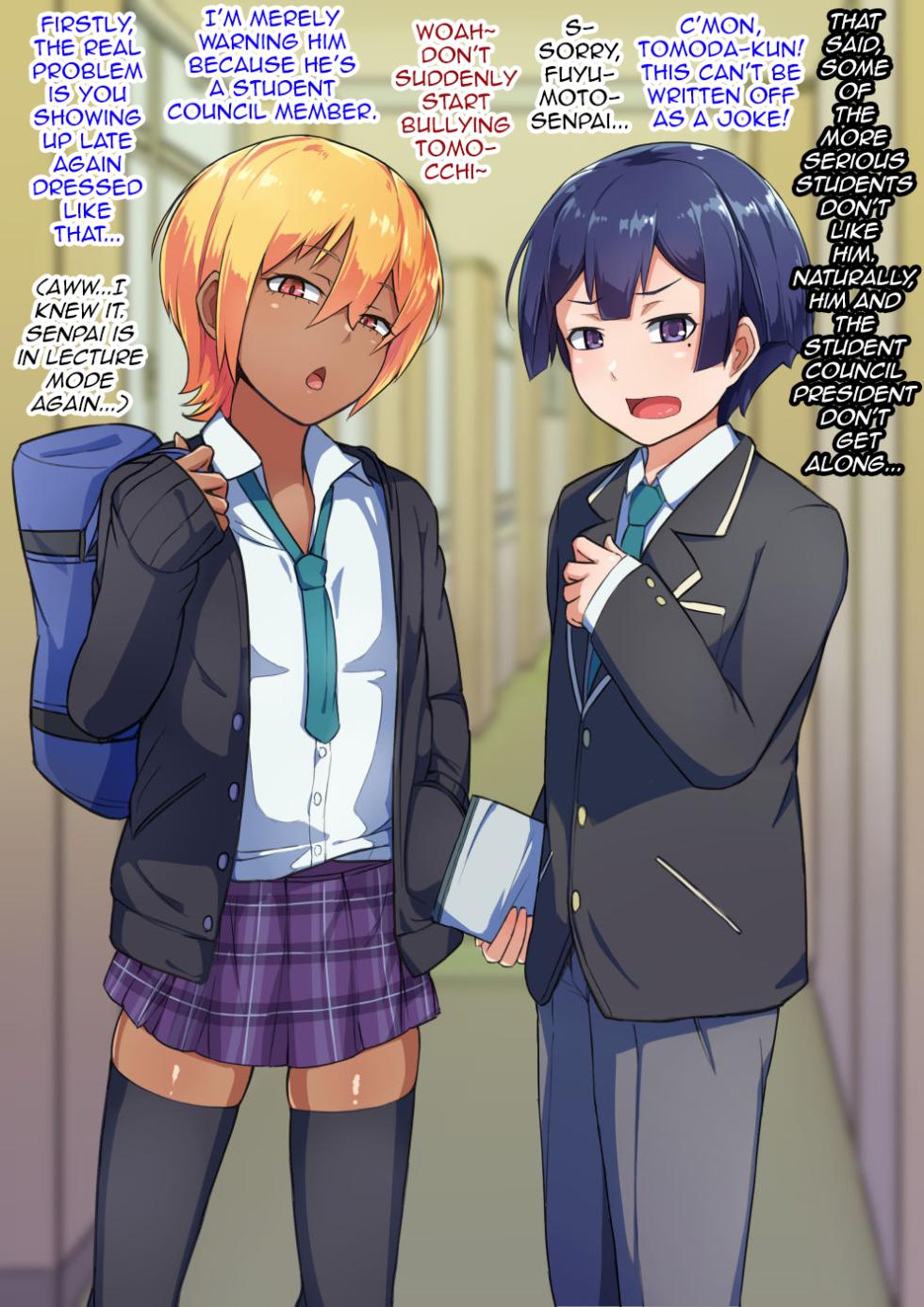[Hagurumarokuro (Silver Radish)] Otokonoko to xx No. 3 ~Kasshoku Inbi na Doukyuusei vs Seijitsu Karin na Seitokaichou~ [English] [mysterymeat3] - Page 8