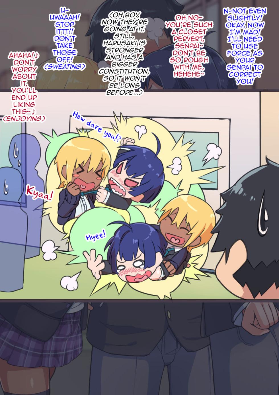[Hagurumarokuro (Silver Radish)] Otokonoko to xx No. 3 ~Kasshoku Inbi na Doukyuusei vs Seijitsu Karin na Seitokaichou~ [English] [mysterymeat3] - Page 12