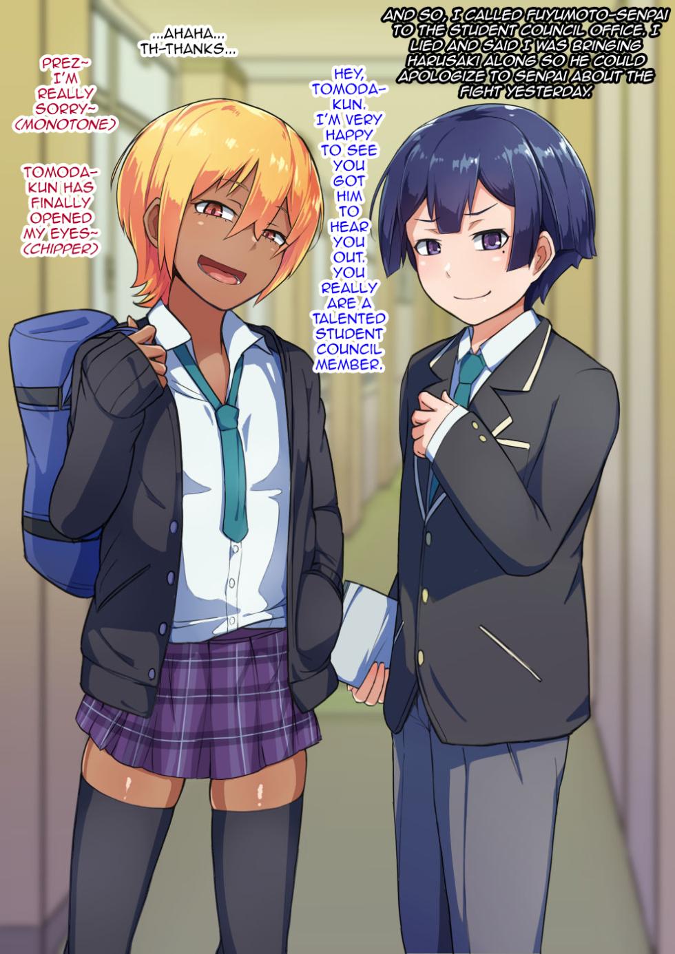 [Hagurumarokuro (Silver Radish)] Otokonoko to xx No. 3 ~Kasshoku Inbi na Doukyuusei vs Seijitsu Karin na Seitokaichou~ [English] [mysterymeat3] - Page 32