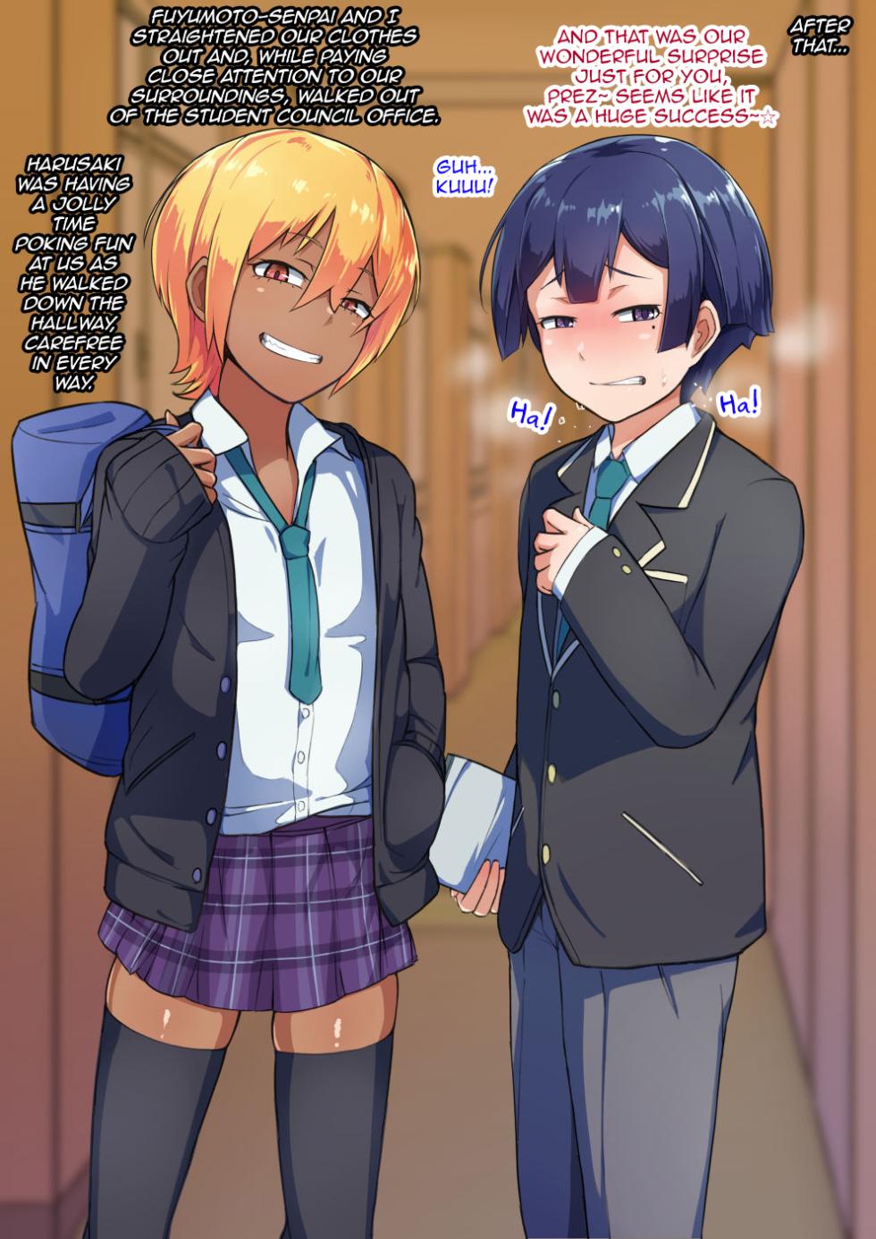 [Hagurumarokuro (Silver Radish)] Otokonoko to xx No. 3 ~Kasshoku Inbi na Doukyuusei vs Seijitsu Karin na Seitokaichou~ [English] [mysterymeat3] - Page 40