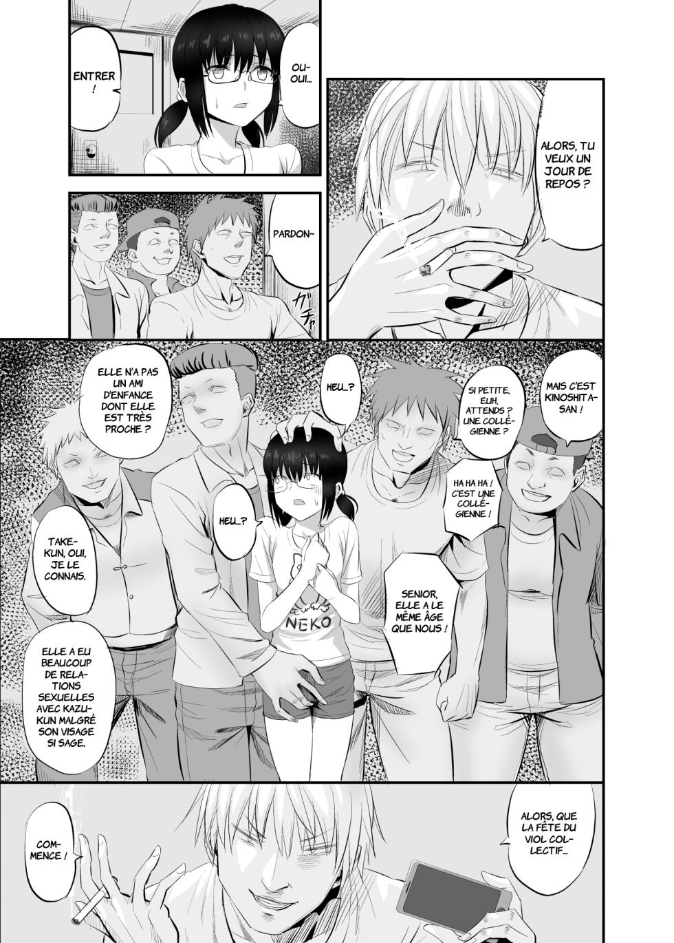 [Gal and ga Do! (Minarai Zouhyou)] Jimi de Majime na Osananajimi ga Class no Yankee ni Omocha ni Sarete Ita Hanashi [French] - Page 10