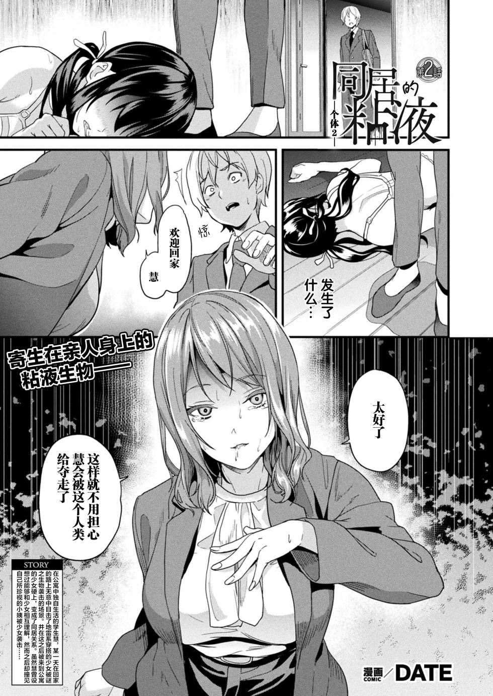 [DATE] Doukyo Suru Neneki -Nitaime- Ch. 2| 同居的粘液 -个体2- 第2话 (COMIC Unreal 2023-08 Vol. 104) [Chinese] [?立当先行汉化组] [Digital] - Page 1