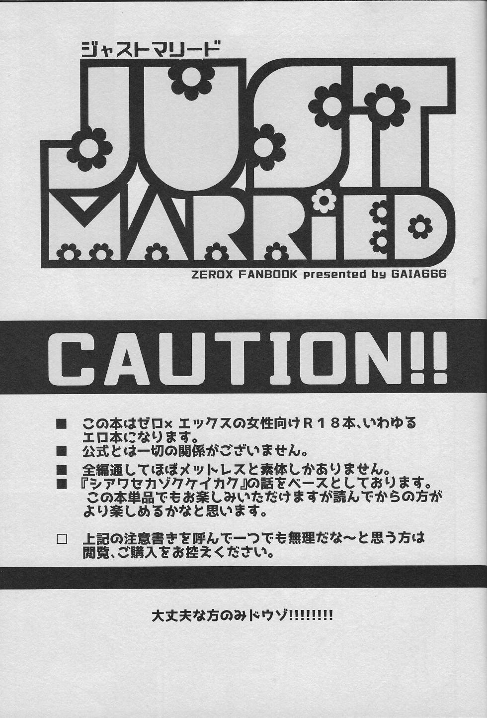 (C93) [GAIA666 (guutara)] JUST MARRIED (MegaMan X) - Page 2