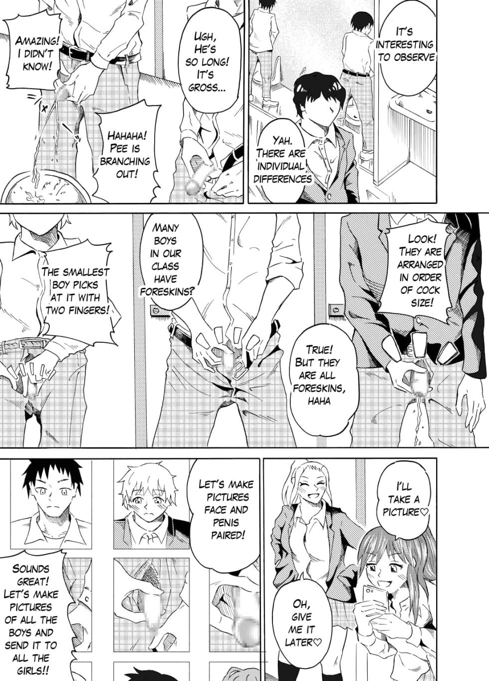 [NippatsuKokuhou (Kaneko Ken)] Nozoki Miru Joshi-tachi ~Danshi Toilet Hen~ | Peeking girls at boy's restrooms [English] - Page 6