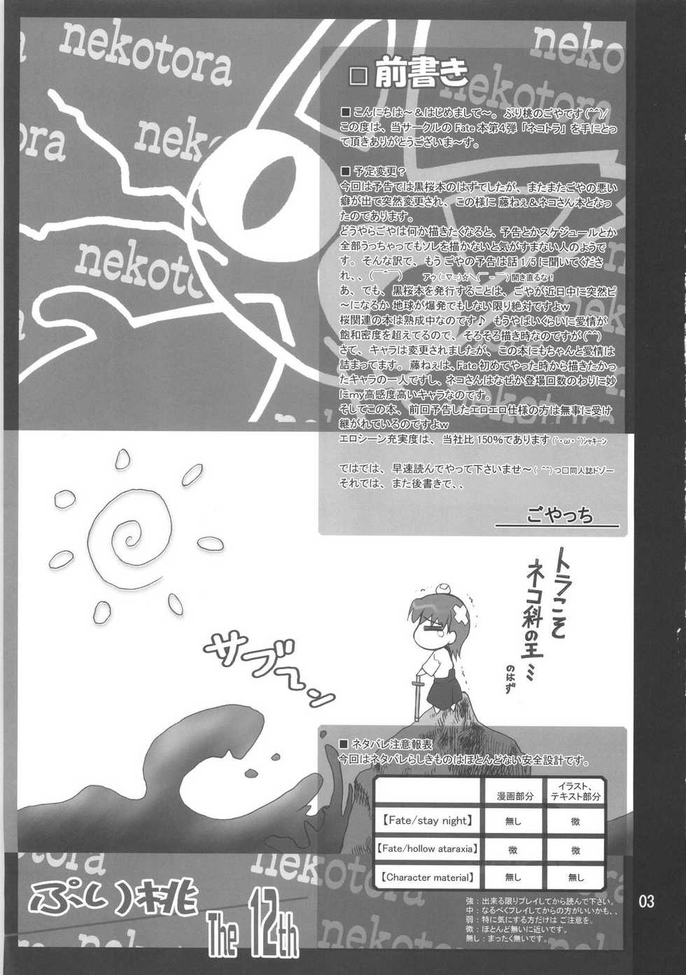 (COMIC1) [PURIMONO (Goyac)] Nekotora -Nekoka no Onee-san wa Suki desu ka?- Fate/Stay Afternoon (Fate/stay night) - Page 2