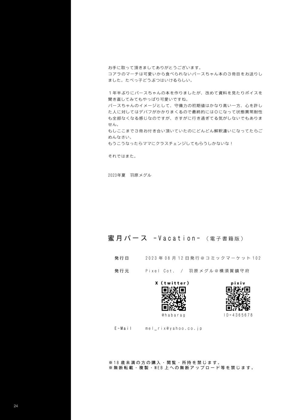 [Pixel Cot. (Habara Meguru)] Mitsugetsu Perth Vacation (Kantai Collection -KanColle-) [Digital] - Page 24