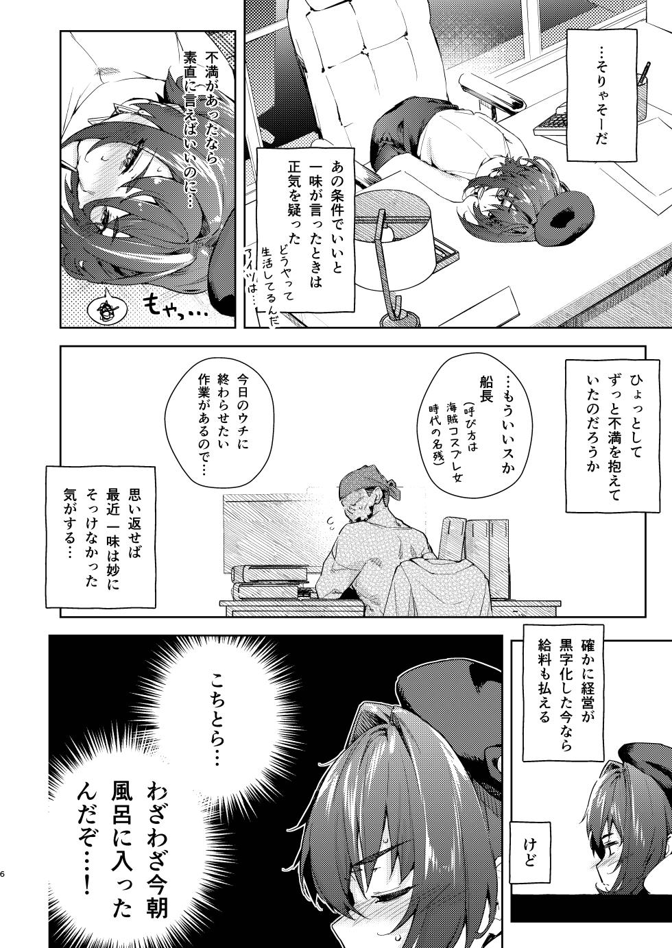 [Hikoushiki (CowBow)] Kyuuryou wa Omune ja Dame desu ka? (Houshou Marine) [Digital] - Page 6