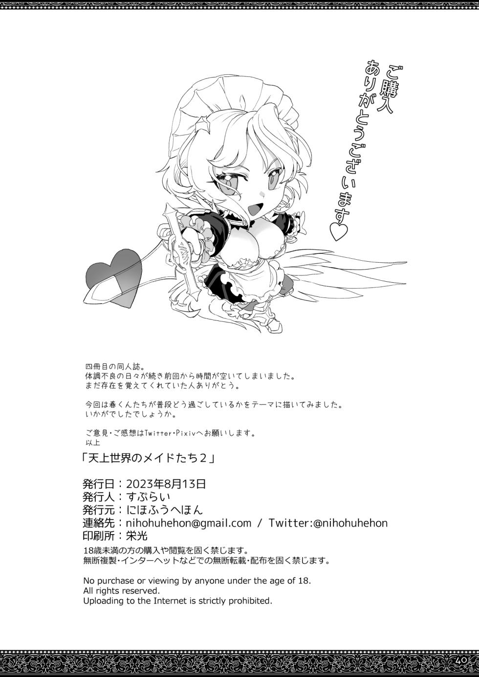 [Nihohuhehon (Supurai)]  Tenjousekai no Maid-tachi 2 [Digital] - Page 40