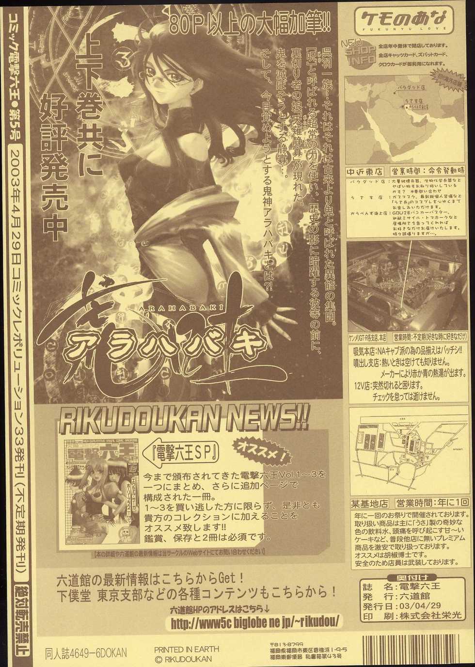 (CR33) [Rikudoukan (Koushi Rikudou)] Kekkan Komikku Dengeki Rokuou 2003-04 - Page 22