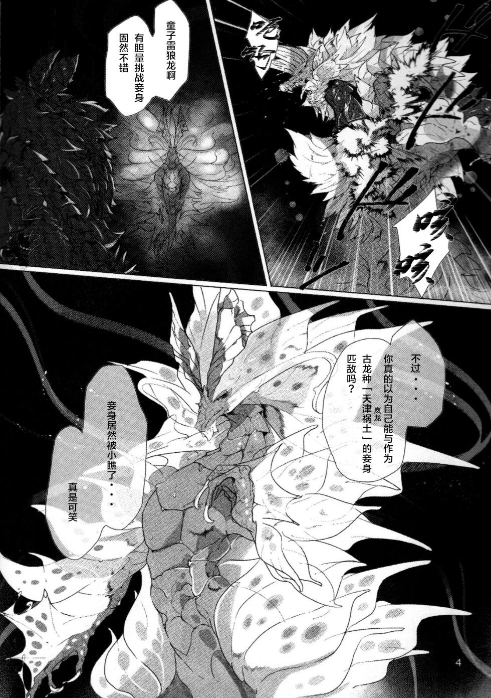 (Kansai! Kemoket 7) [DE? (Katagiri Maya)] Ko Yoarashi | 小夜岚 (Monster Hunter) [Chinese] [ZX个人汉化] - Page 4