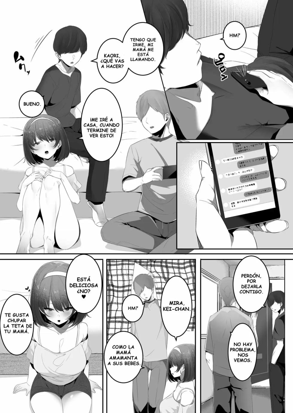 [Ofuton de Suyaa (Mitsudoue)] Kareshi Mochi no Kyonyuu Osananajimi o NTR Nakadashi Suru Hon [Spanish] [H-Doujin Translations] - Page 4