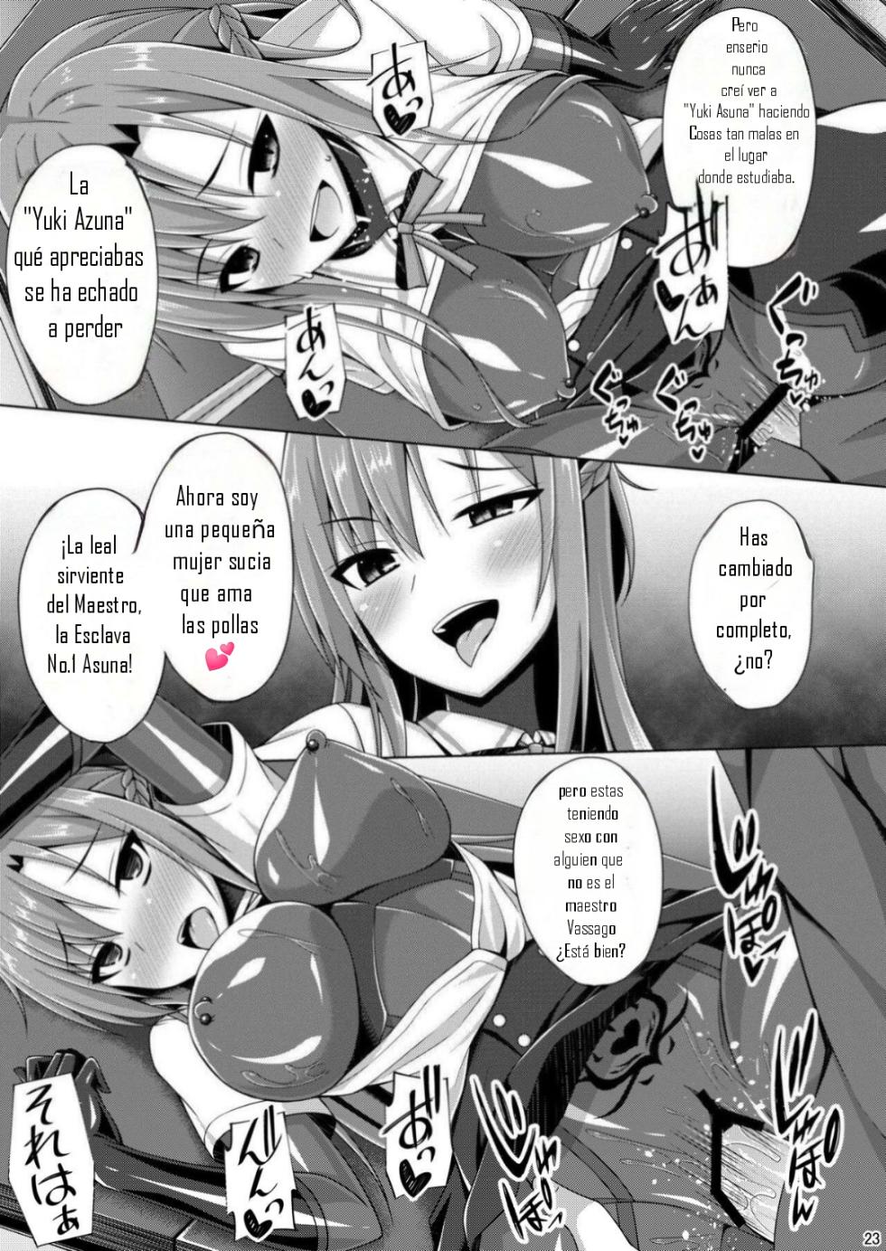 [Imitation Moon (Narumi Yuu)] Kanojo no Midara na Nichijou wa Owaranai... (Sword Art Online) [Spanish] [Digital] - Page 22