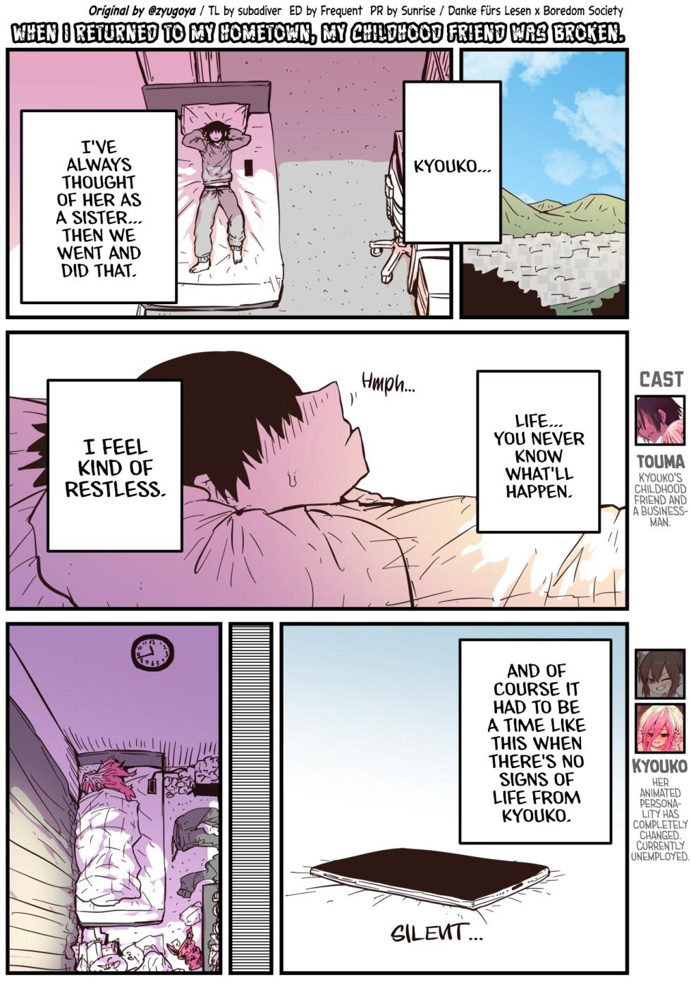 [Zyugoya] When I Returned to My Hometown, My Childhood Friend was Broken (MainStory+FANBOX) [English] (Ongoing) - Page 32