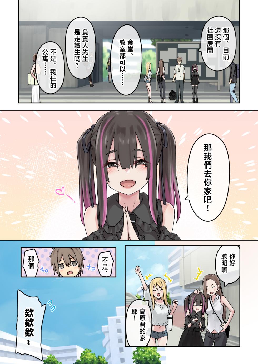 [TJ_studio (Toji)] Gal Camp ~Circle o Tsukuttara Onnanoko Bakari Atsumatte Kita Hanashi~ [Chinese] - Page 12