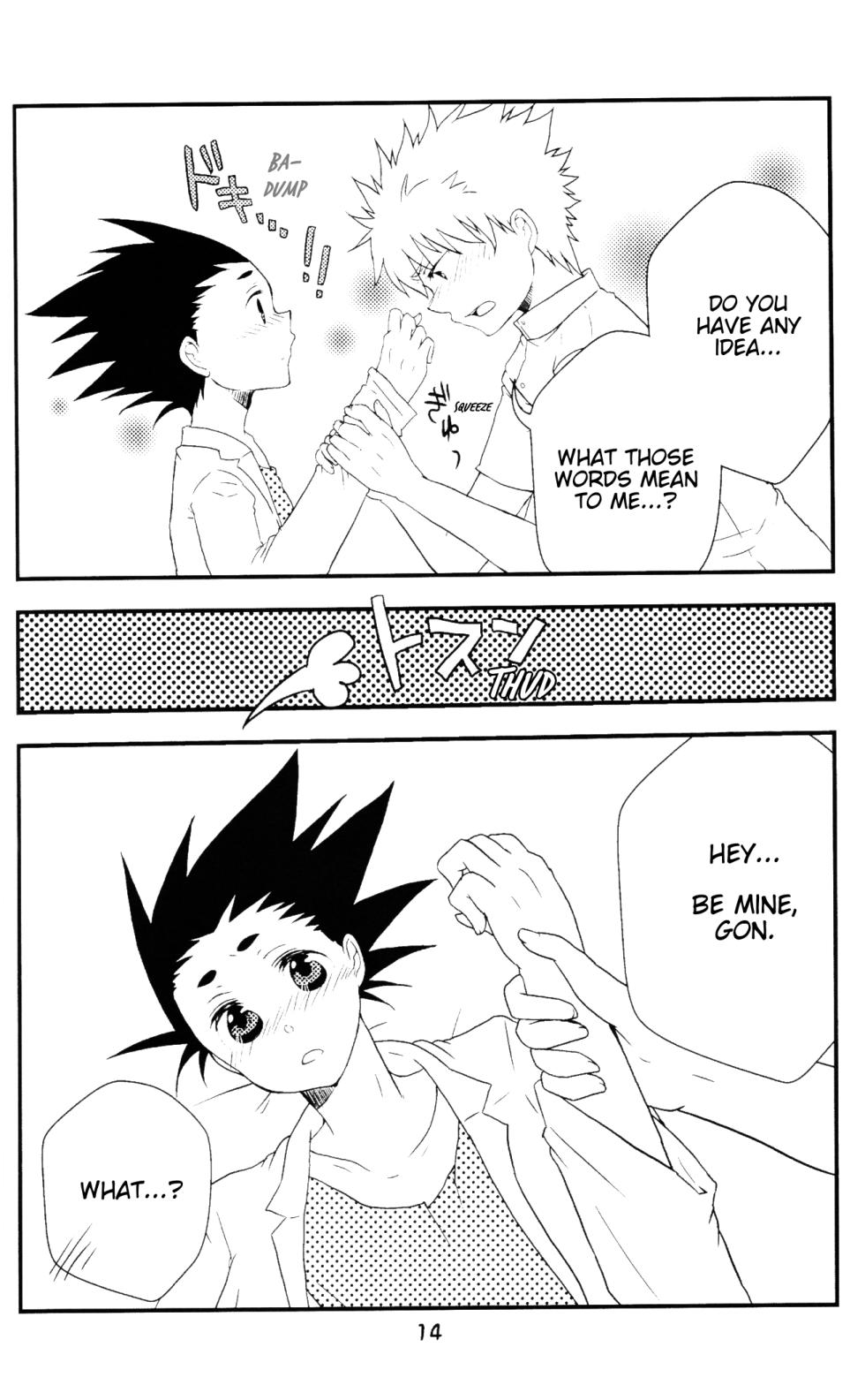 [SHIROZONE (Mizushiro Yuduki)] Heart ni Tokkouyaku | Special medicine for your heart (Hunter x Hunter) [English] [Willeke4439] - Page 15