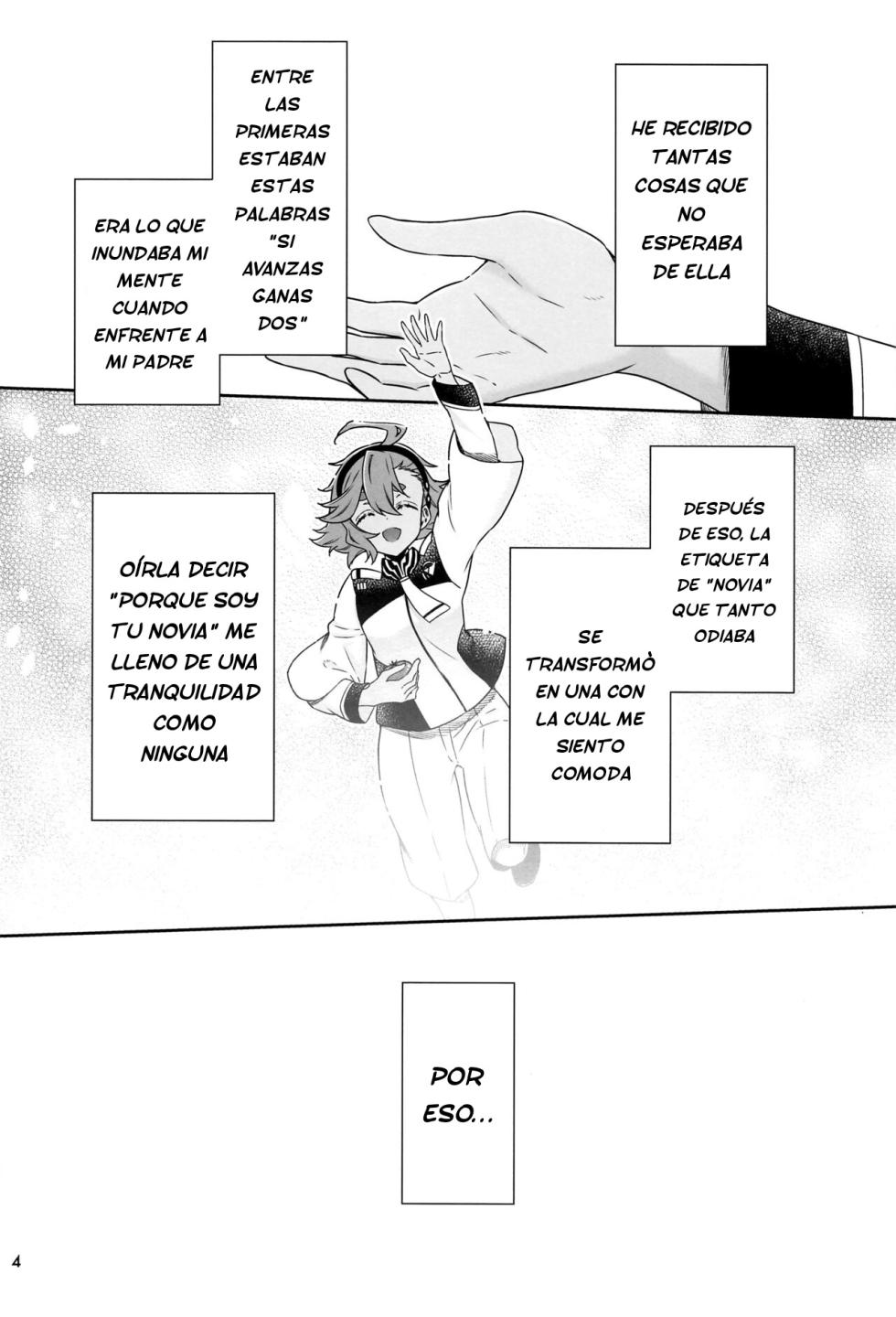 (C102) [Waterfall (Takano Saku)] Shukufuku no Hi | Day of Blessing (Mobile Suit Gundam: The Witch from Mercury) [Spanish] [Scan DIY +18] - Page 3