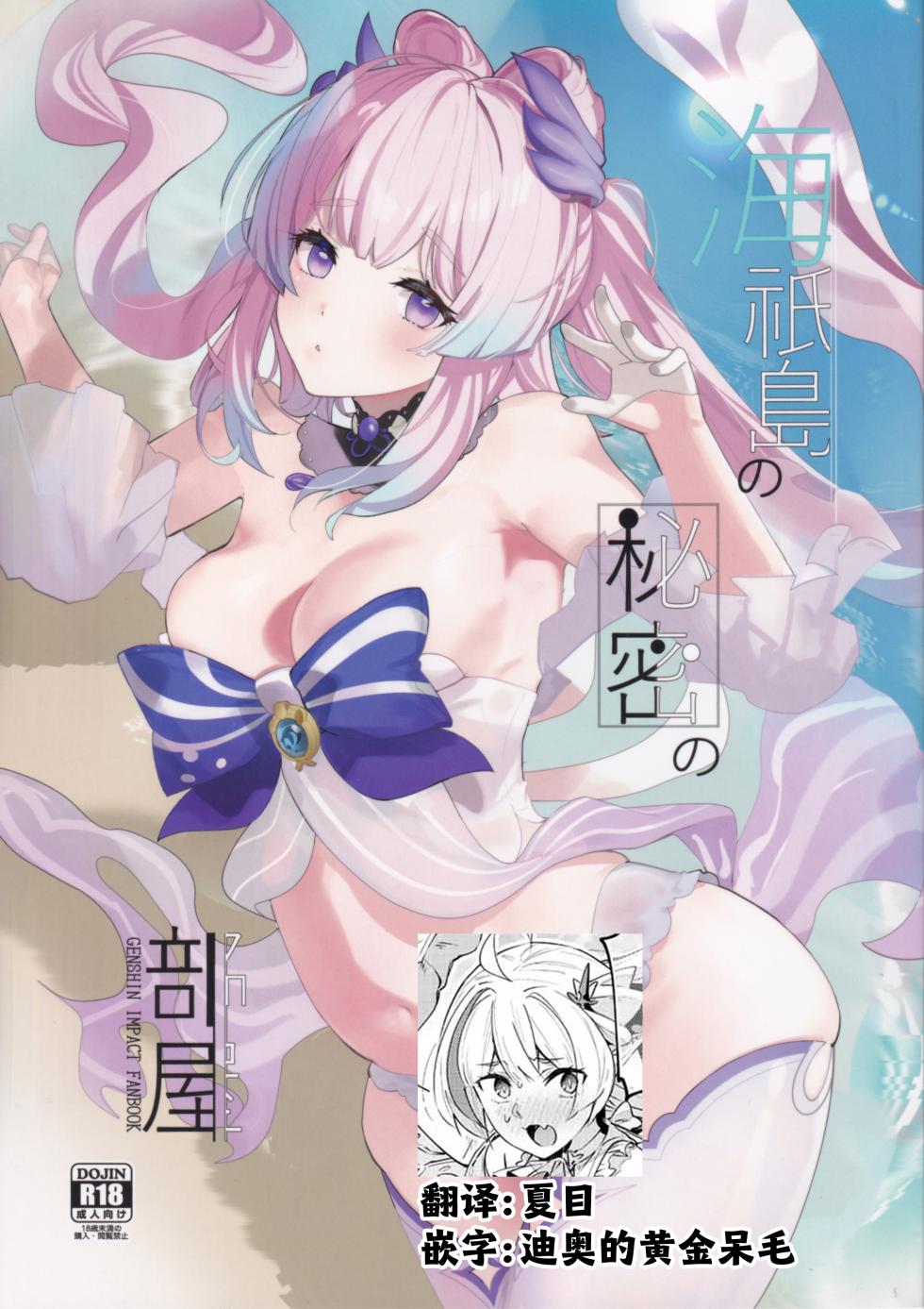 (C102) [AMAYADORI+ (Harenochiame)] Kaigi Shima no Himitsu no Heya (Genshin Impact) [Chinese] [夏目×迪奥的黄金呆毛个人汉化] - Page 1