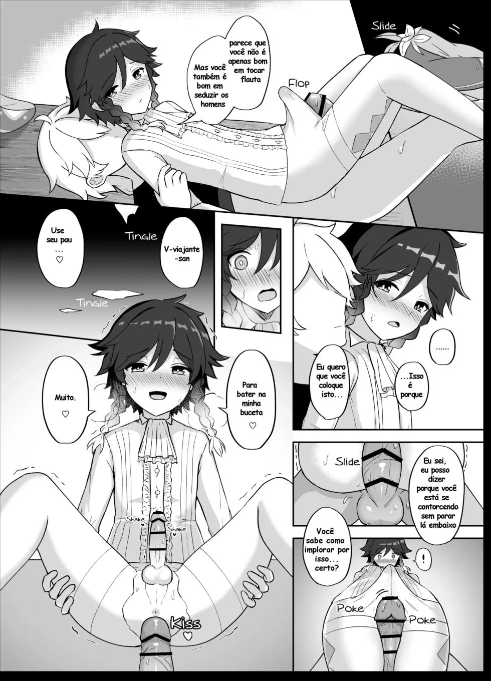 [Takama] Tomoru Umi ni Kaze wa Fuku | Wind Blows At The Sea Lantern Festival (Genshin Impact) [Portuguese-BR] - Page 15