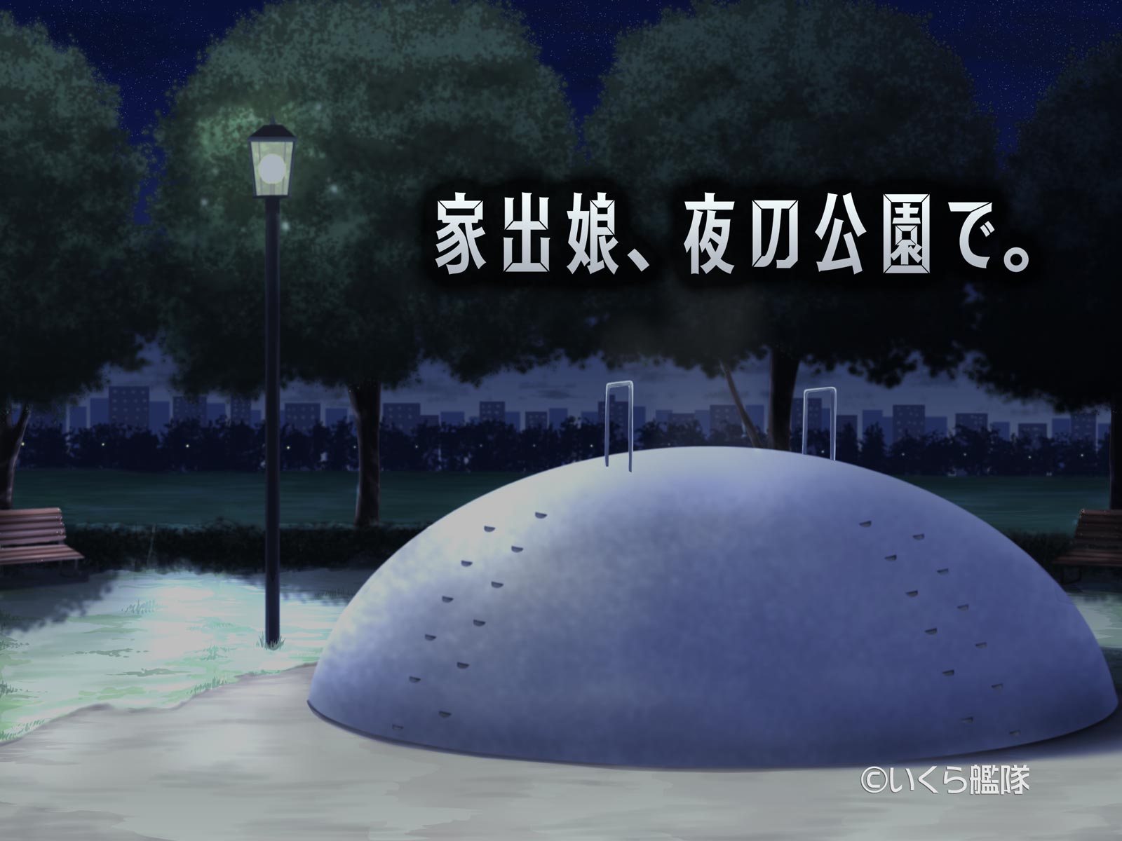 [Ikura Kantai (Yukimochi Kinako)] Iede Musume, Yoru no Kouen de. - Page 2