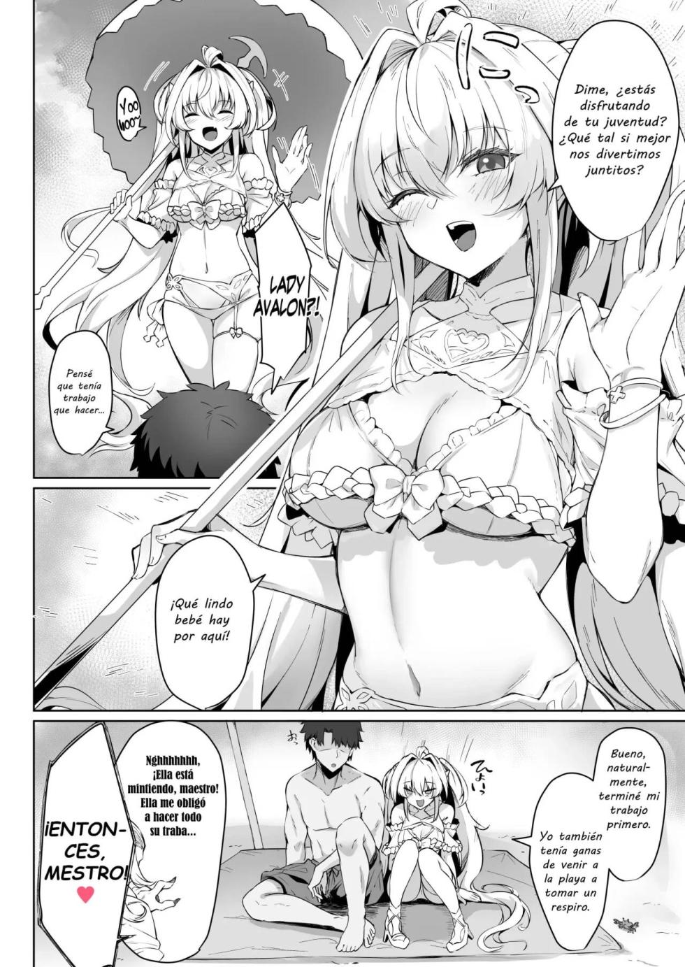 [Tiusan Kingdom (Kazamitiu)] Manatsu no Chaldea Summer Vacation Lady Avalon Hen (Fate/Grand Order) [Spanish] [Digital] - Page 4