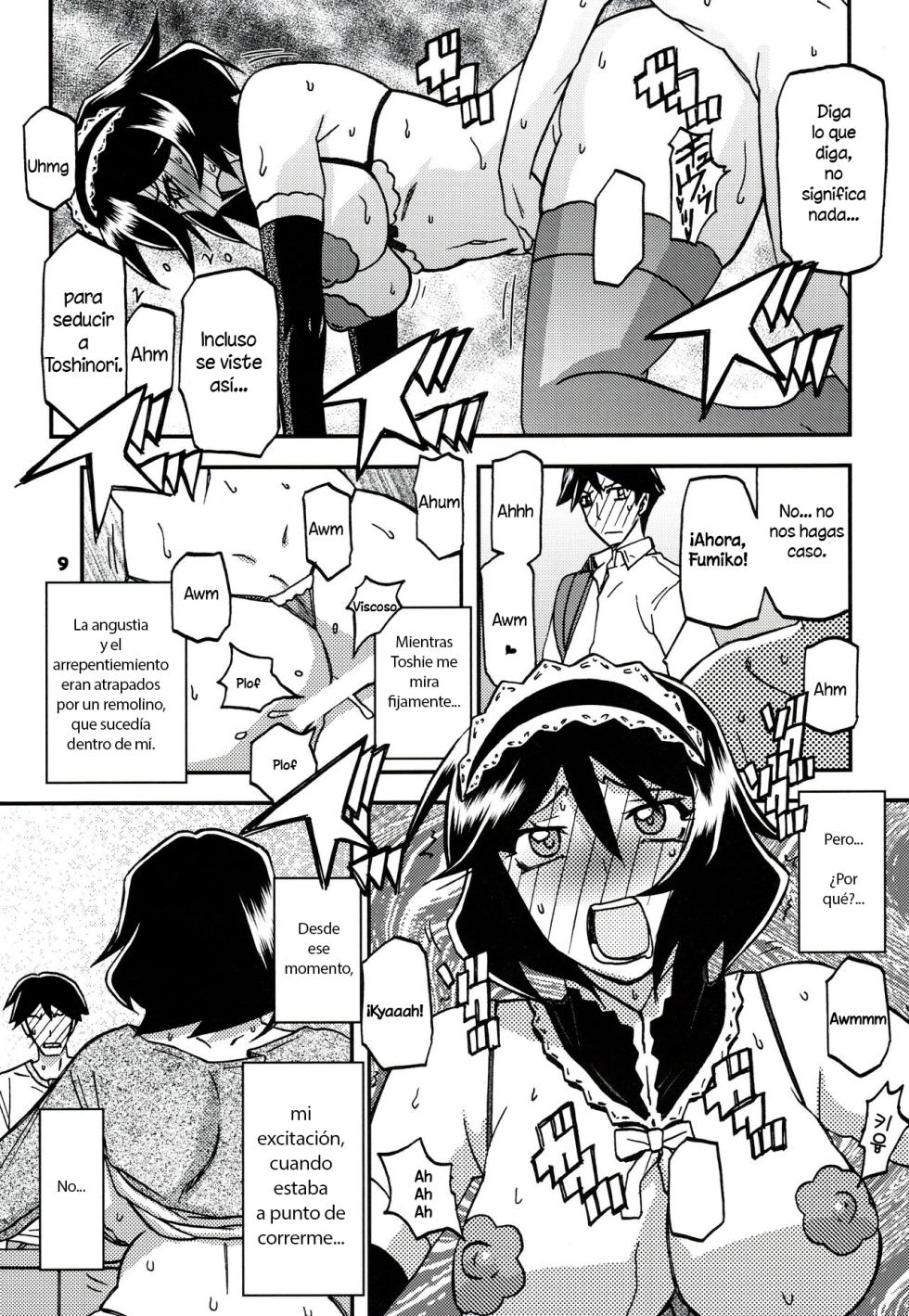 (C99) [Sankaku Apron (Sanbun Kyoden, Umu Rahi)] Akebi no Mi - Fumiko CONTINUATION | 산희의 실 후미코 CONTINUATION [Spanish] [소세지] - Page 8