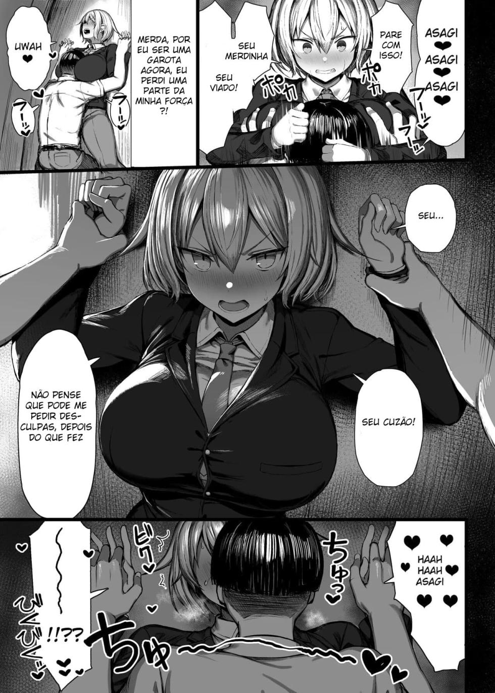 (C100) [MOSQUITONE. (Great Mosu)] Ijimekko, Onna Ni Naru. | My Bully, Turned Into A Girl. [Portuguese-BR] - Page 8