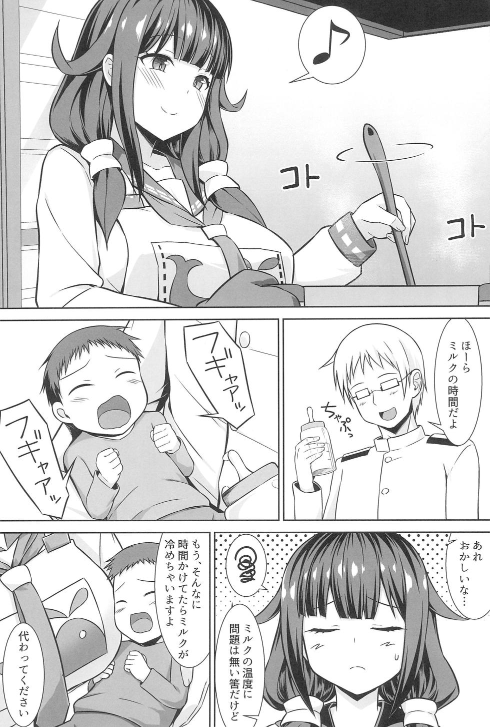 (C102) [Sirotaruto (Kamiba Kotaru, Shirasaki Karu)] Taigei-chan to Bonyuu Tappuri Icha Love Bote Ecchi!! (Kantai Collection -KanColle-) - Page 3