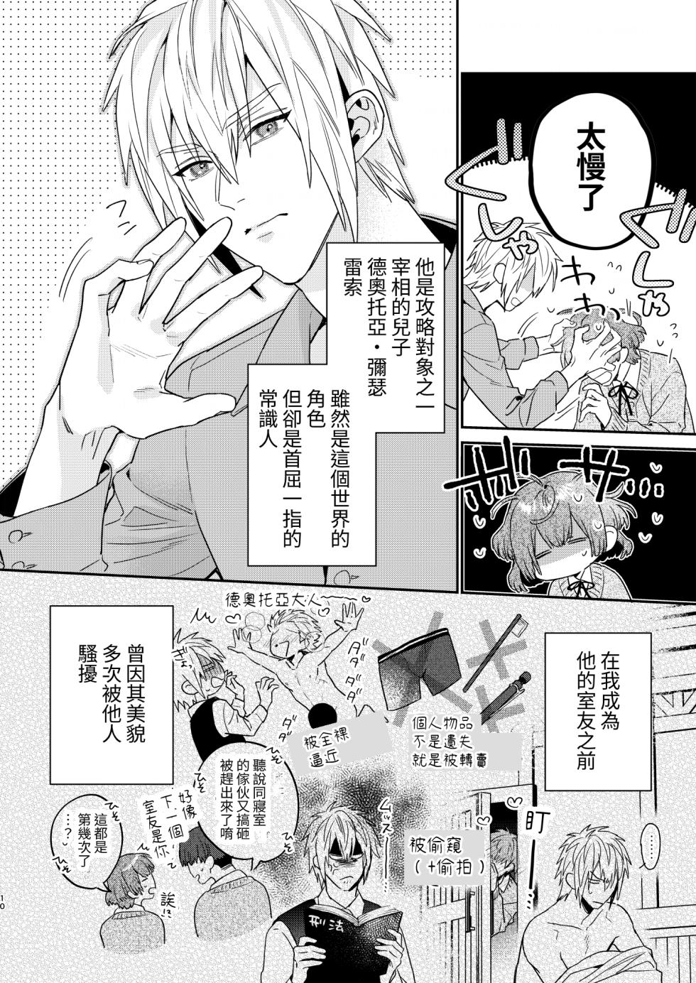 [Niwanihaniwa (Oova Akiru)]Tensei mobu wa BL gē no sekai de hame rare kōryaku sa remashita! ? [Chinese] - Page 10