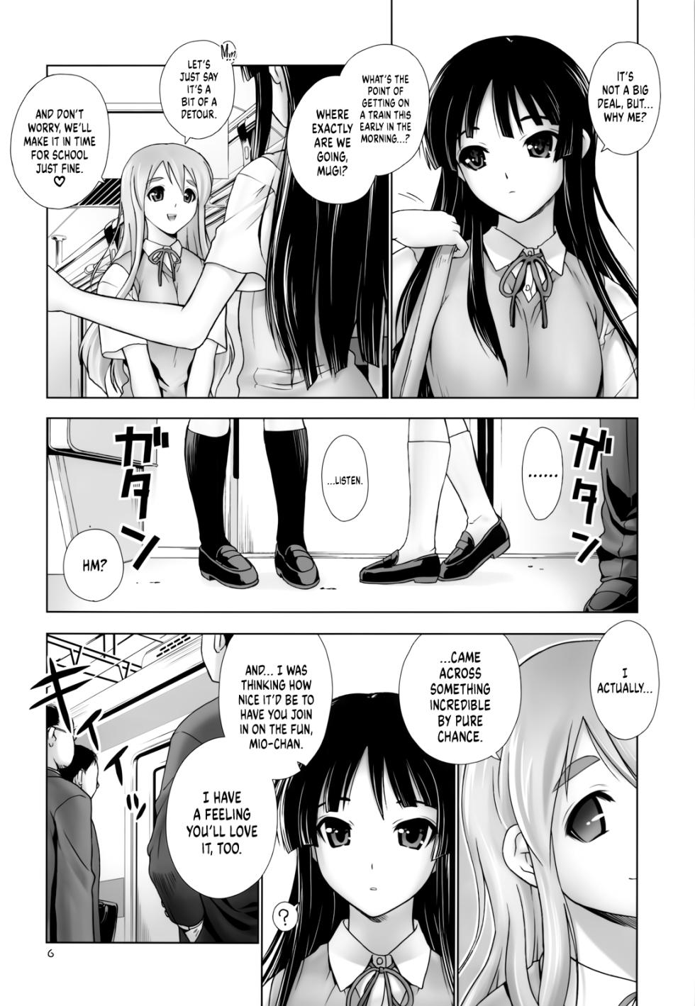 (C78) [Hellabunna (Iruma kamiri)] Mio-Mugi Train Molestation | MIO-MUGi Densya Chikan (K-ON!) [English] [head empty] - Page 6