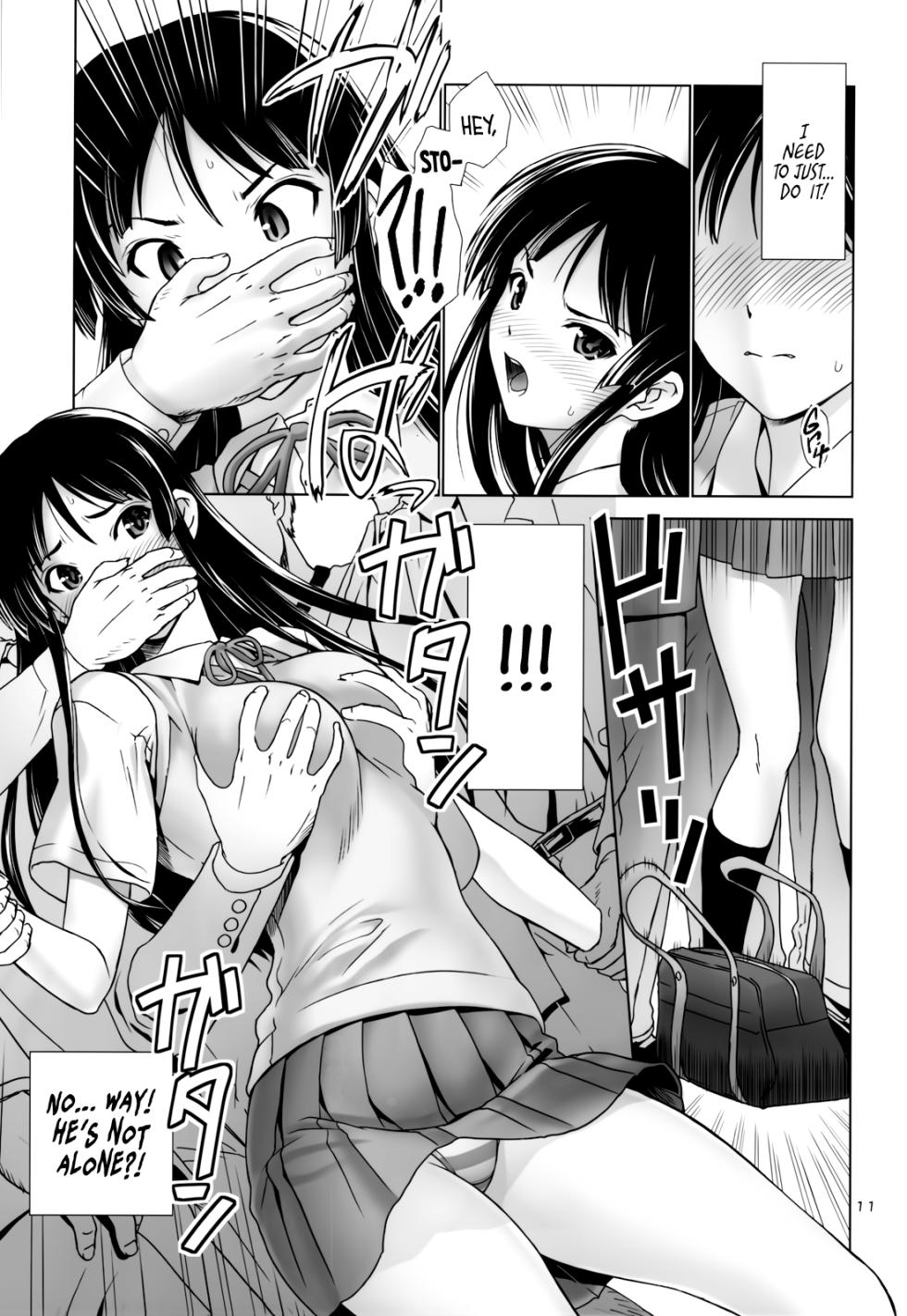 (C78) [Hellabunna (Iruma kamiri)] Mio-Mugi Train Molestation | MIO-MUGi Densya Chikan (K-ON!) [English] [head empty] - Page 11
