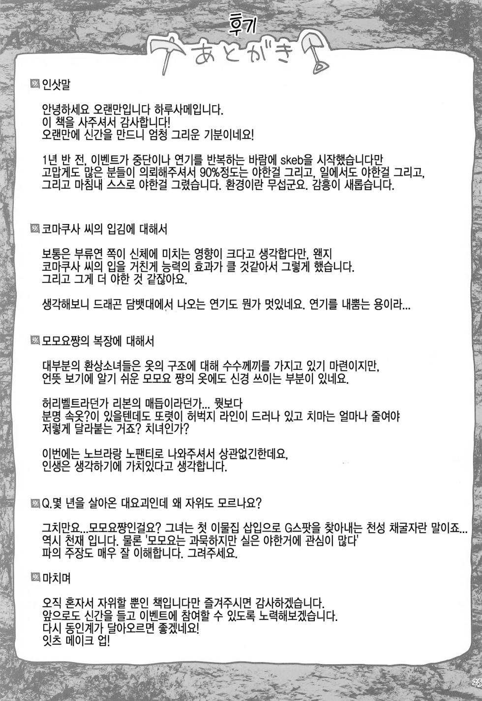 (Shuuki Reitaisai 8) [Unmei no Ikasumi (Harusame)] Hitori Ona Mukade | 혼자서 오나 무카데 (Touhou Project) [Korean] - Page 24