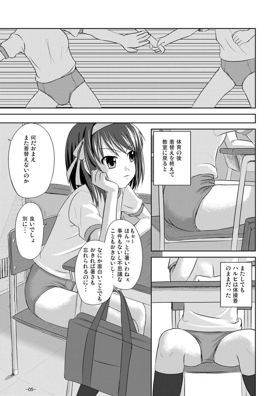 (Kitadaka) [Interrupt Voice (TK4)] Suzumiya Haruhi no Suiei Senkou Tokubetsu-ban (The Melancholy of Haruhi Suzumiya) - Page 5