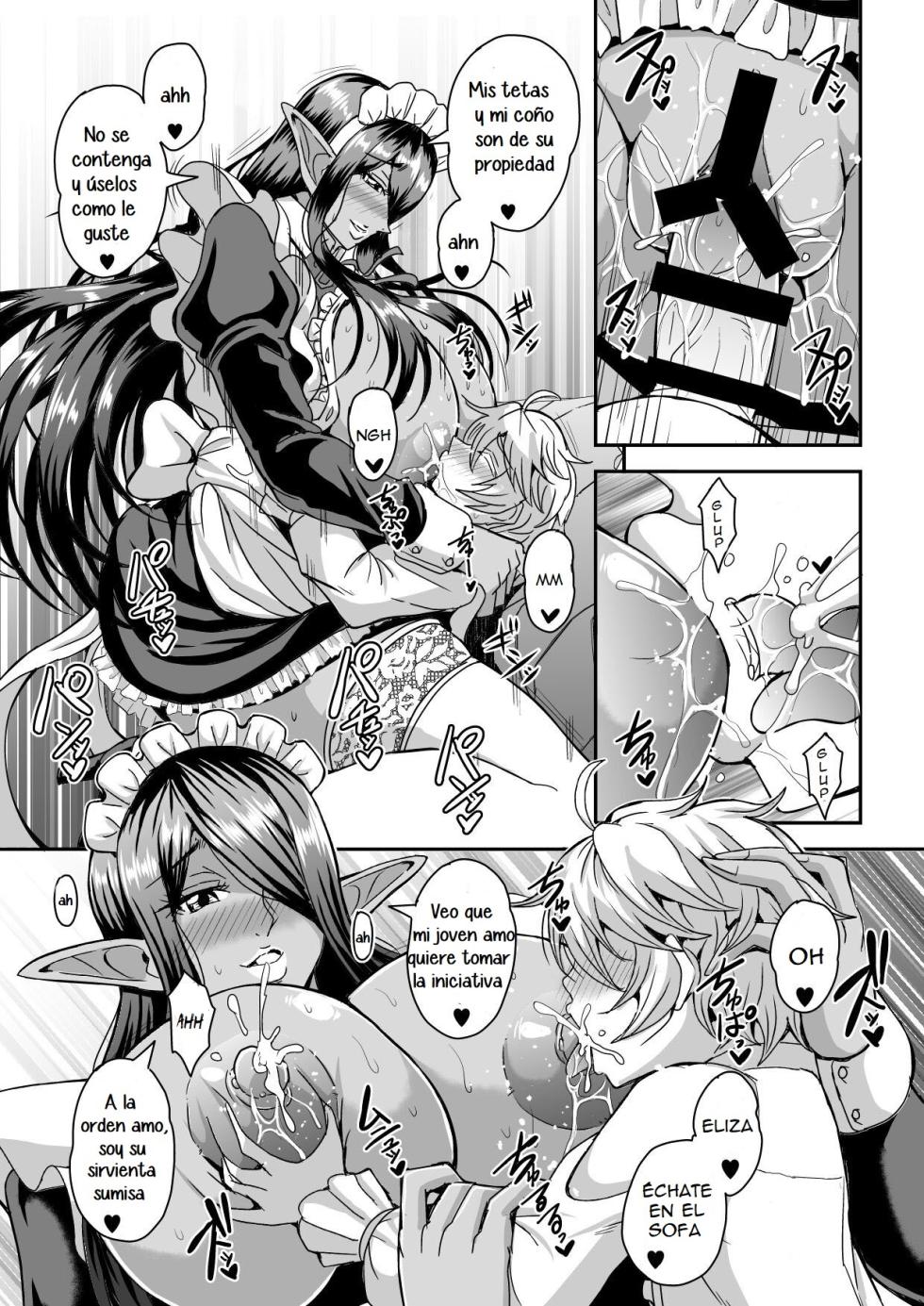 [MEAN MACHINE (Mifune Seijirou)] Sanzen Sekai no Karasu o Koroshi Goshujin-sama to Asane ga Shite Mitai | Destruire mil mundos con tal de ir a la cama con mi señor una vez mas [Spanish] [Preggo] [Digital] - Page 22