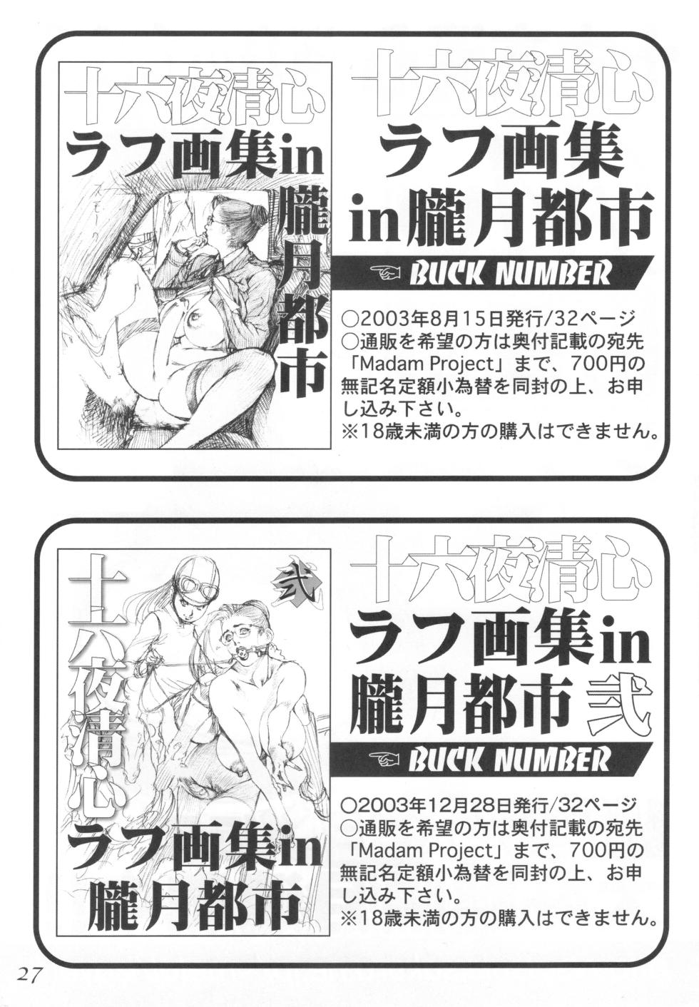 [Dennou Yamasakigumi (Izayoi Seishin)] 十六夜清心ラフ画集in朧月都市 参 - Page 26