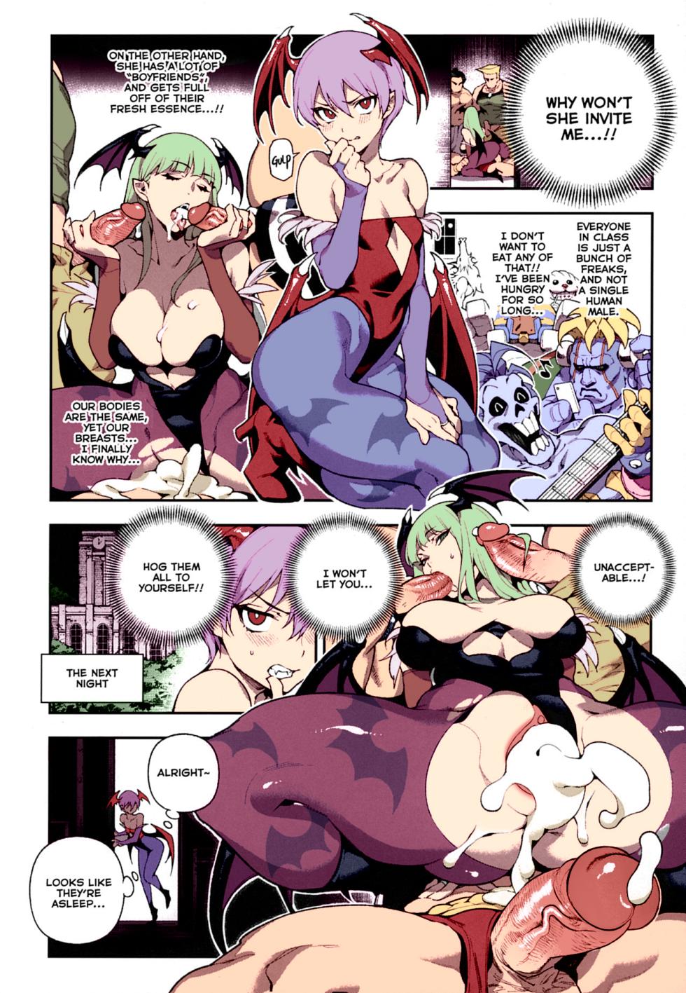 (C97) [Bear Hand (Ireading, Fishine)] Fighter Girls ・ Vampire (Darkstalkers) [Colorized] [Decensored] [Dynlow] [English] [Nishimaru] - Page 6