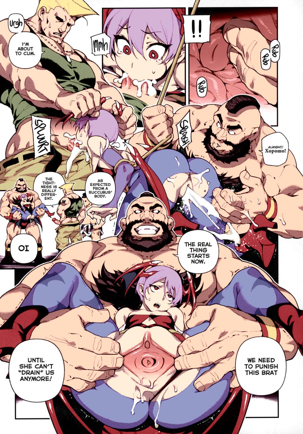 (C97) [Bear Hand (Ireading, Fishine)] Fighter Girls ・ Vampire (Darkstalkers) [Colorized] [Decensored] [Dynlow] [English] [Nishimaru] - Page 9