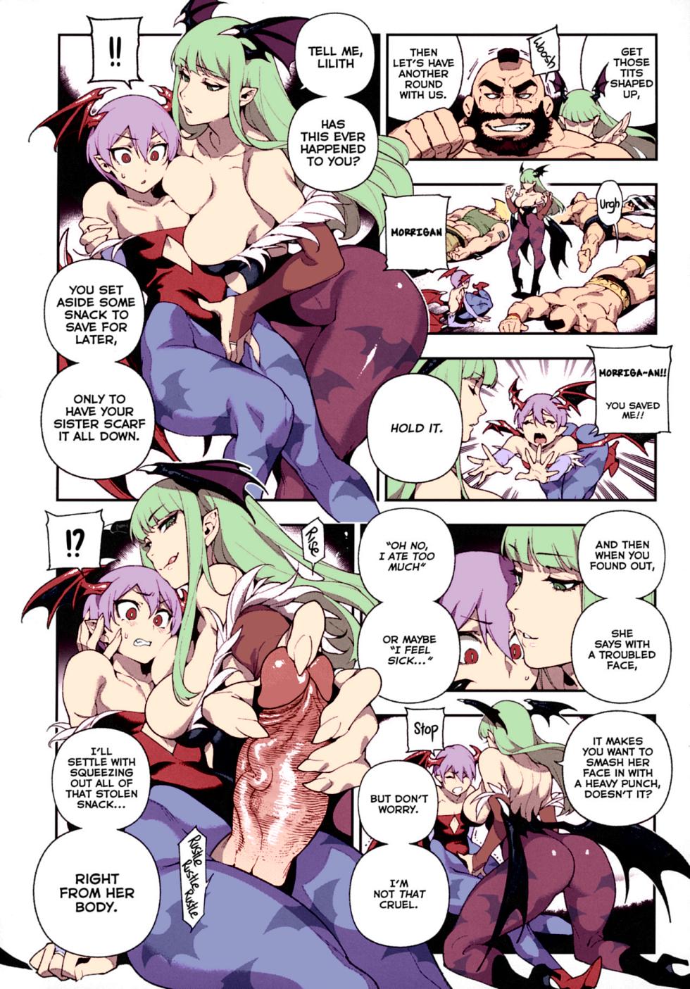 (C97) [Bear Hand (Ireading, Fishine)] Fighter Girls ・ Vampire (Darkstalkers) [Colorized] [Decensored] [Dynlow] [English] [Nishimaru] - Page 14