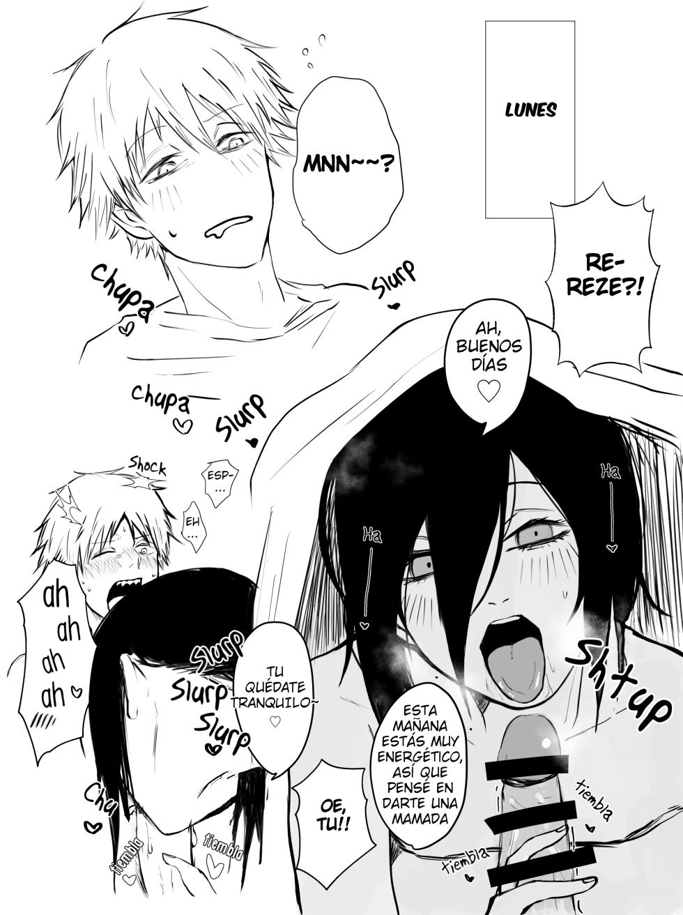 [Fureai Hangyaku Hole (M.O Rikugane)] Denji-kun Amayakashi Shuukan / La semana de mimos de Denji (Chainsaw Man) [Digital] [Español] - Page 2