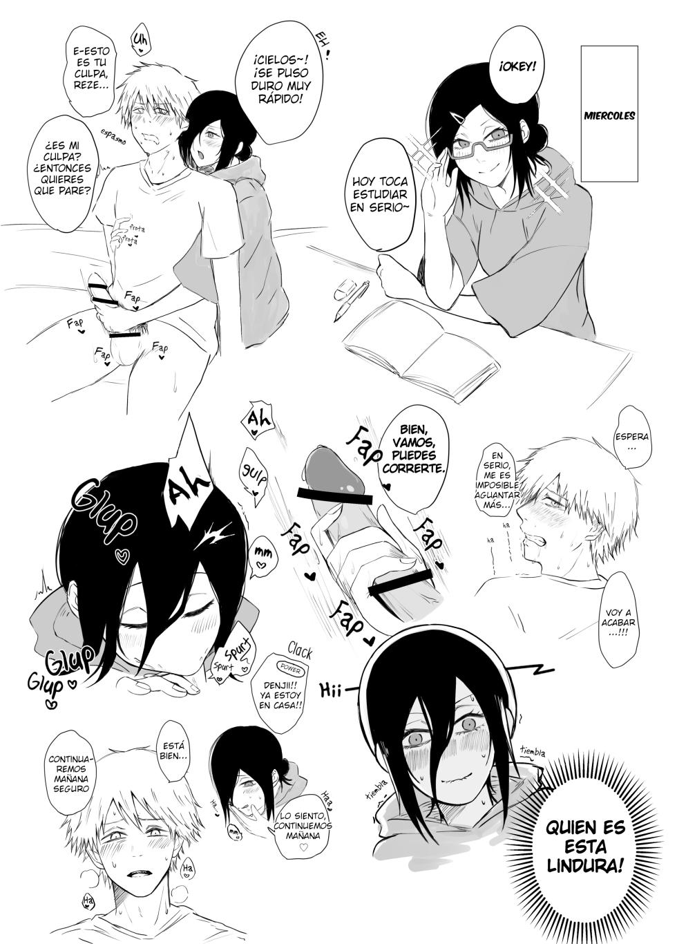 [Fureai Hangyaku Hole (M.O Rikugane)] Denji-kun Amayakashi Shuukan / La semana de mimos de Denji (Chainsaw Man) [Digital] [Español] - Page 4