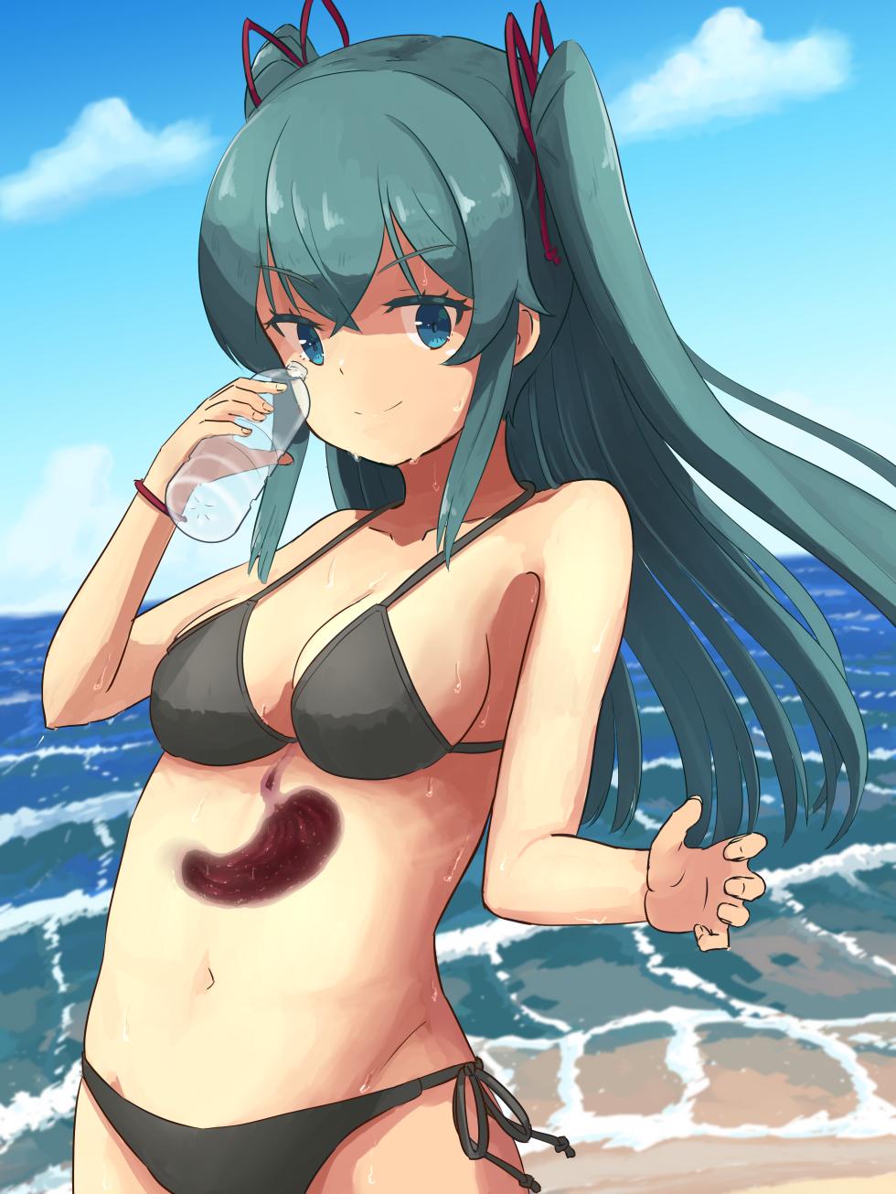[Parins] Shukushoushita Kaisuiyoku Kyaku o Omizu to Issho ni Nomikonjau Onnanoko - Page 8