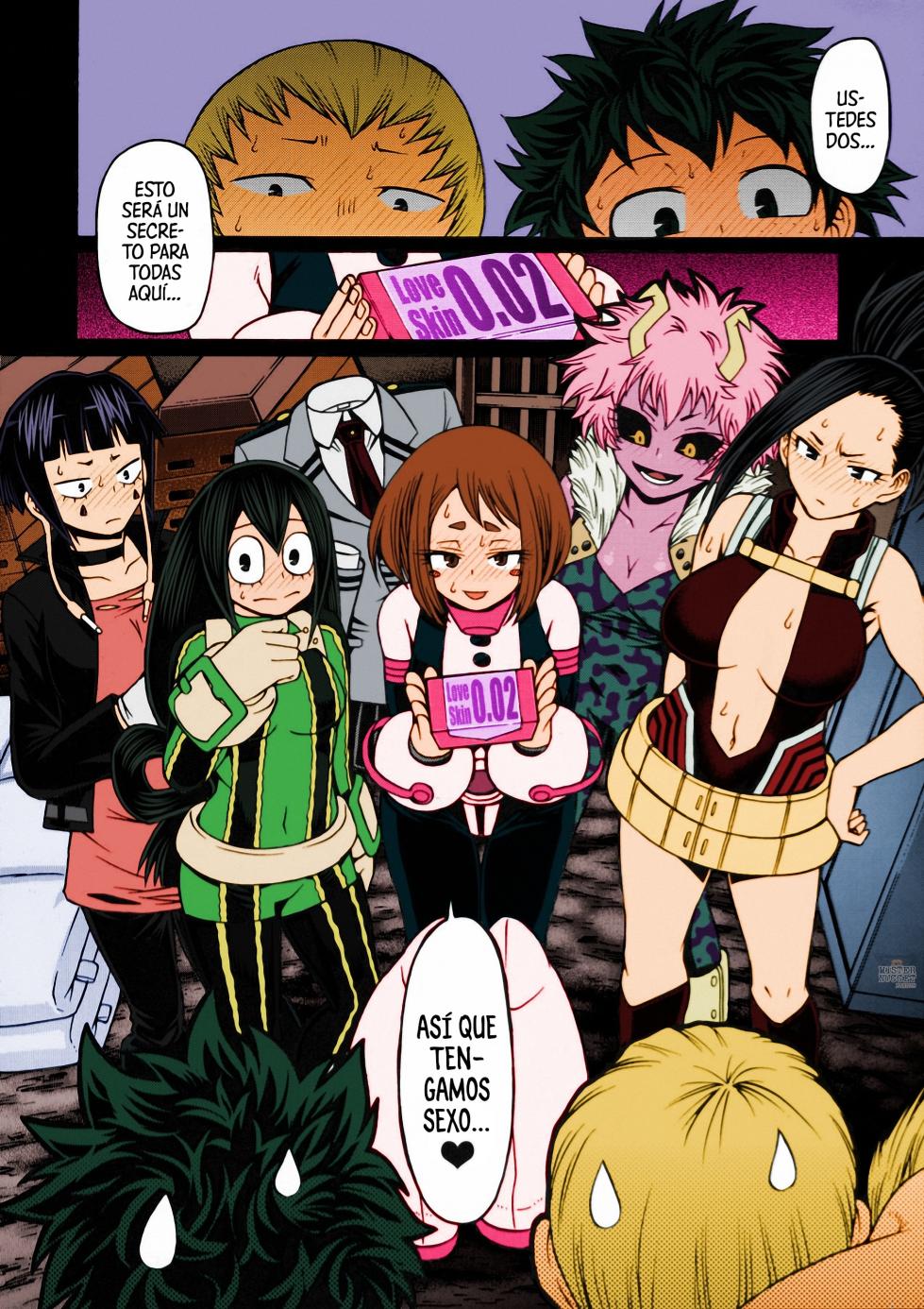 (C90) [CELLULOID-ACME (Chiba Toshirou)] POPPIN' GIRLS (My Hero Academia) [Spanish] [Mister Nugget] [Colorized] - Page 5