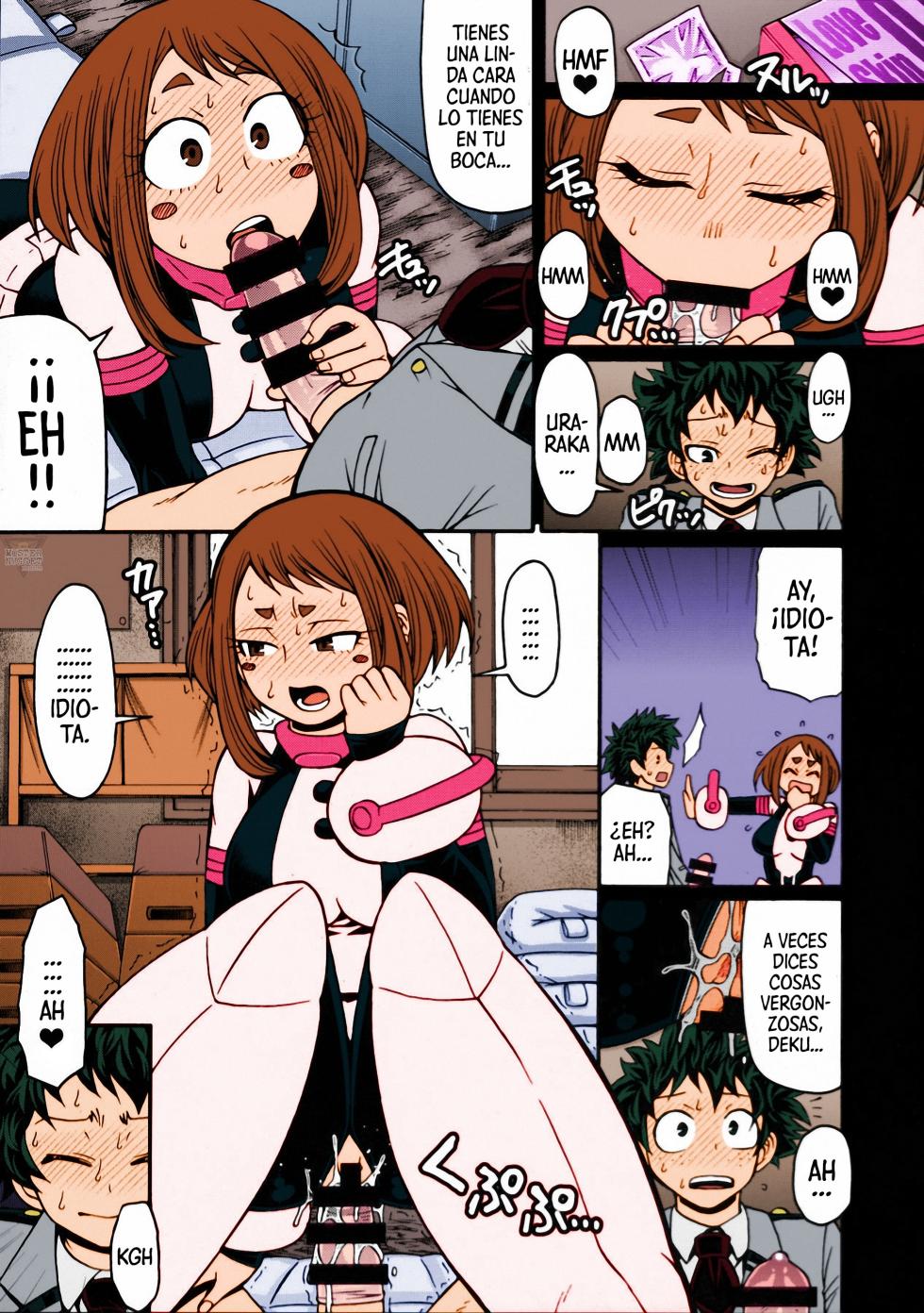 (C90) [CELLULOID-ACME (Chiba Toshirou)] POPPIN' GIRLS (My Hero Academia) [Spanish] [Mister Nugget] [Colorized] - Page 6