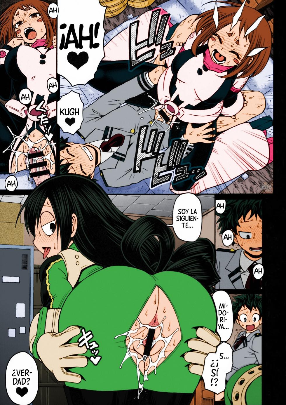 (C90) [CELLULOID-ACME (Chiba Toshirou)] POPPIN' GIRLS (My Hero Academia) [Spanish] [Mister Nugget] [Colorized] - Page 8