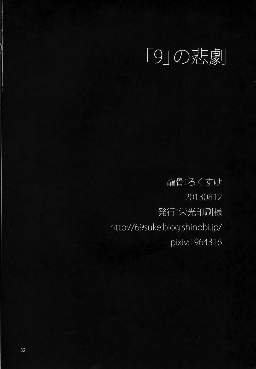 (C84) [Ryuukotsu (Rokusuke)] "9" no Higeki (Blazblue) - Page 31